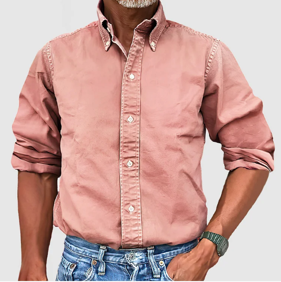 Men's Long Sleeve Button Top