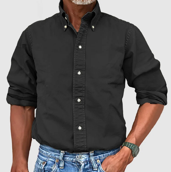 Men's Long Sleeve Button Top