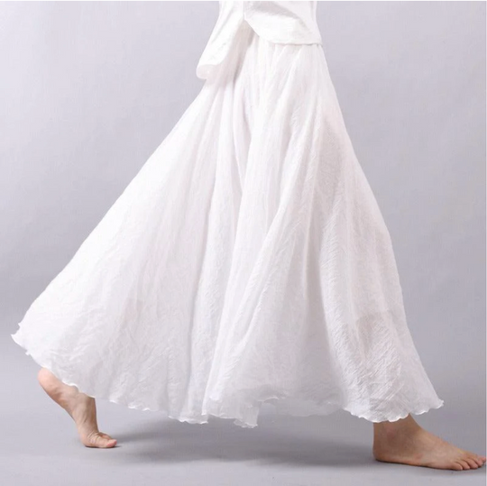 Women's High Waist Flowing Maxi Skirt