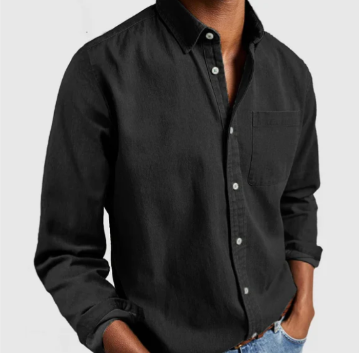Men's Button Down Top With Side Pocket