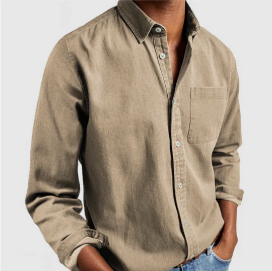 Men's Button Down Top With Side Pocket