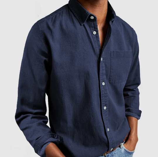 Men's Button Down Top With Side Pocket