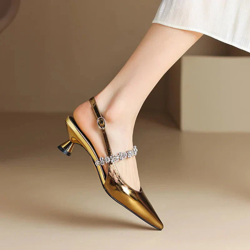 Gwyneth | Pointed Toe Slingback Pumps