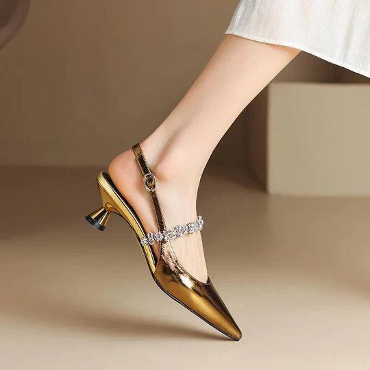 Gwyneth | Pointed Toe Slingback Pumps
