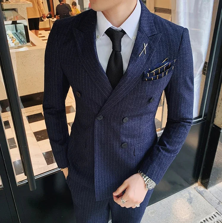 Men's Double Breasted Wedding Guest Suit