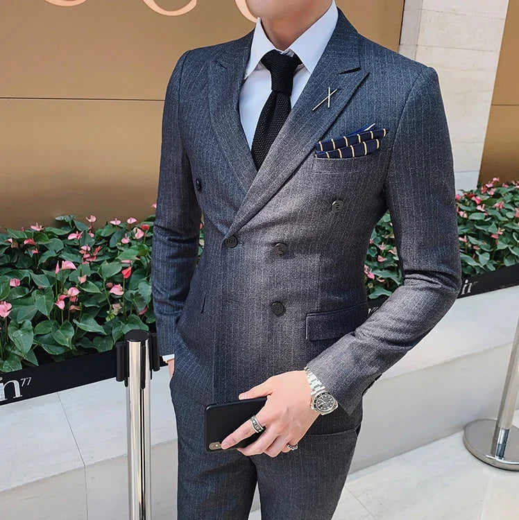 Men's Double Breasted Wedding Guest Suit