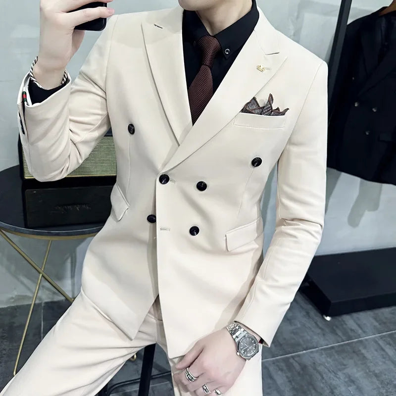 Men's Double Breasted Wedding Guest Suit