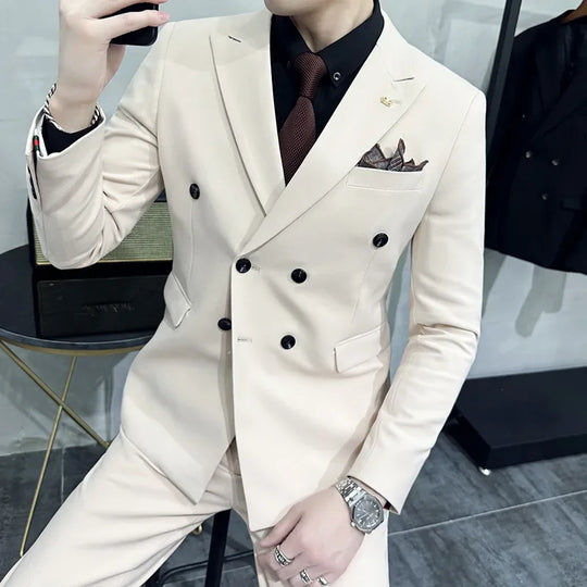 Men's Double Breasted Wedding Guest Suit