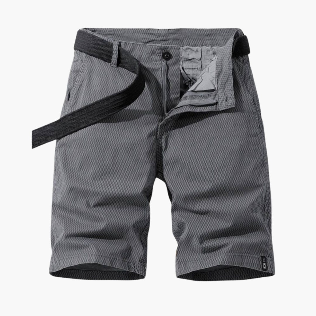 Julian | Textured Check Chino Shorts
