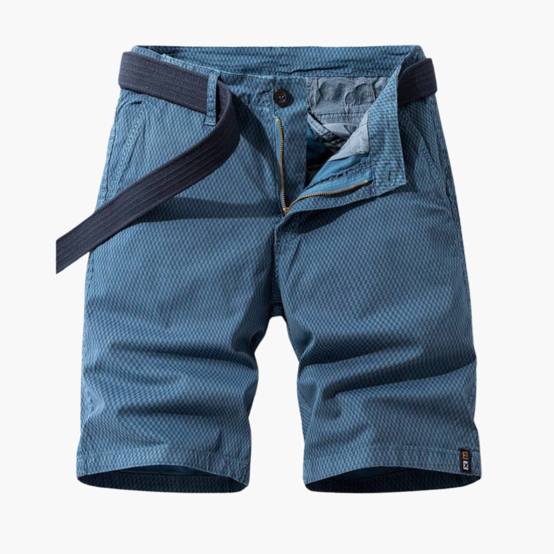 Julian | Textured Check Chino Shorts
