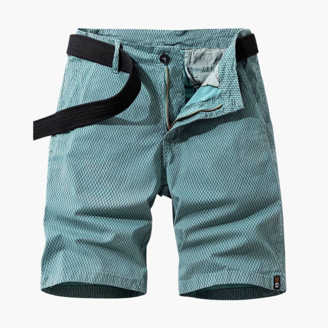Julian | Textured Check Chino Shorts
