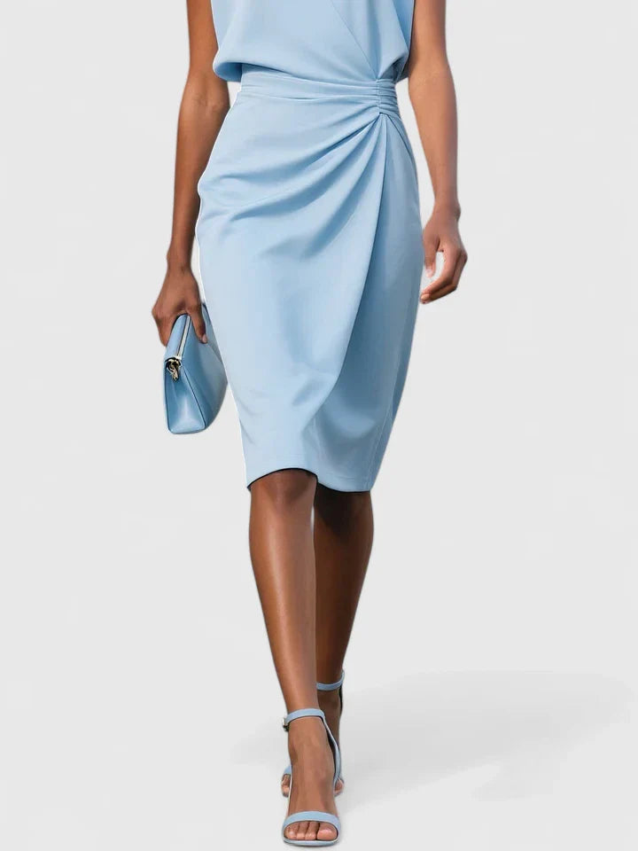 Sophisticated women's dress featuring a sleek cut and versatile elegance, available in classic black and white. 3