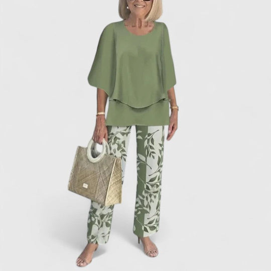 Two Piece Set for Women featuring a Flawless Fit and Lasting Comfort, showcasing a stylish and sophisticated Co Ord Set ideal for various occasions. 0