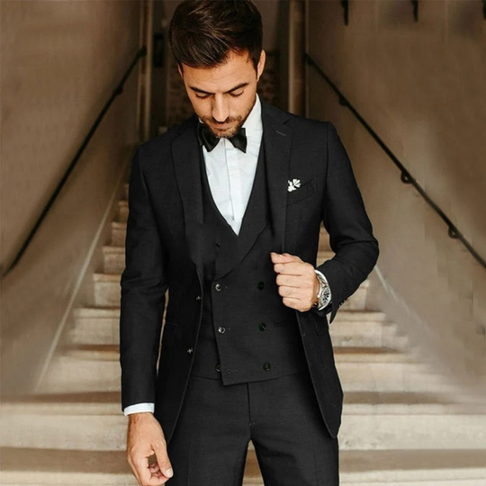 Men's 3-Piece Slim Fit Formal Wedding Guest Suit