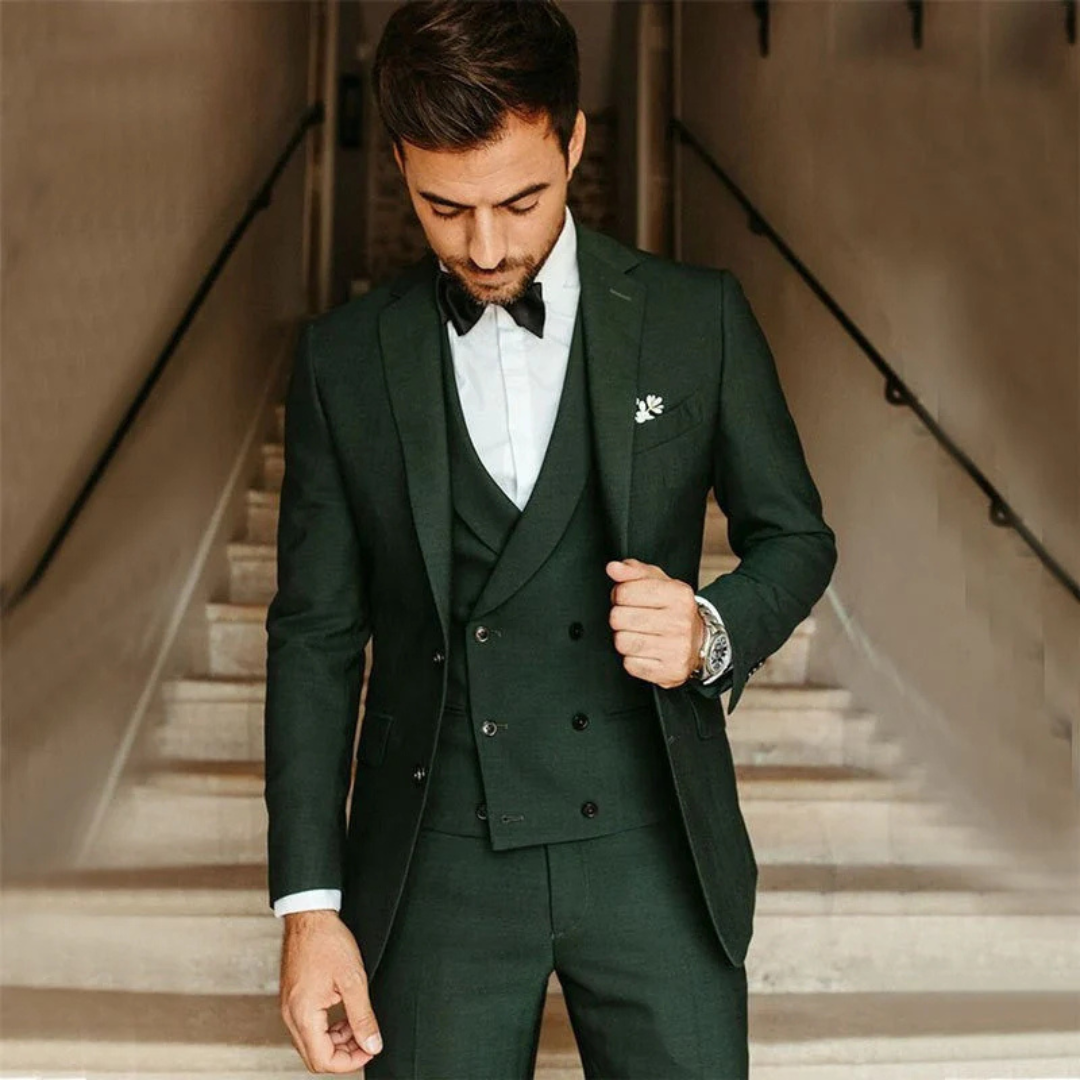 Men's 3-Piece Slim Fit Formal Wedding Guest Suit