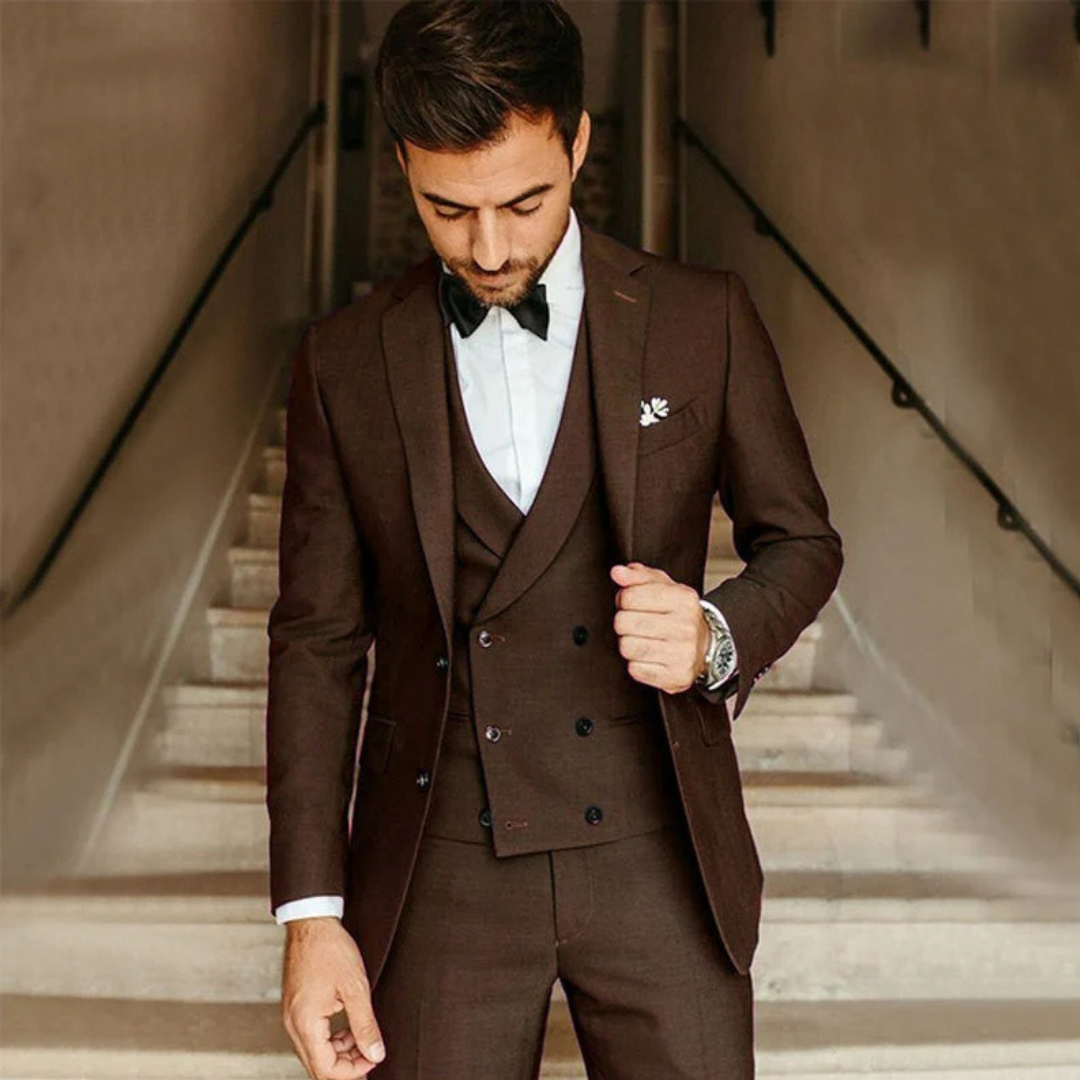Men's 3-Piece Slim Fit Formal Wedding Guest Suit