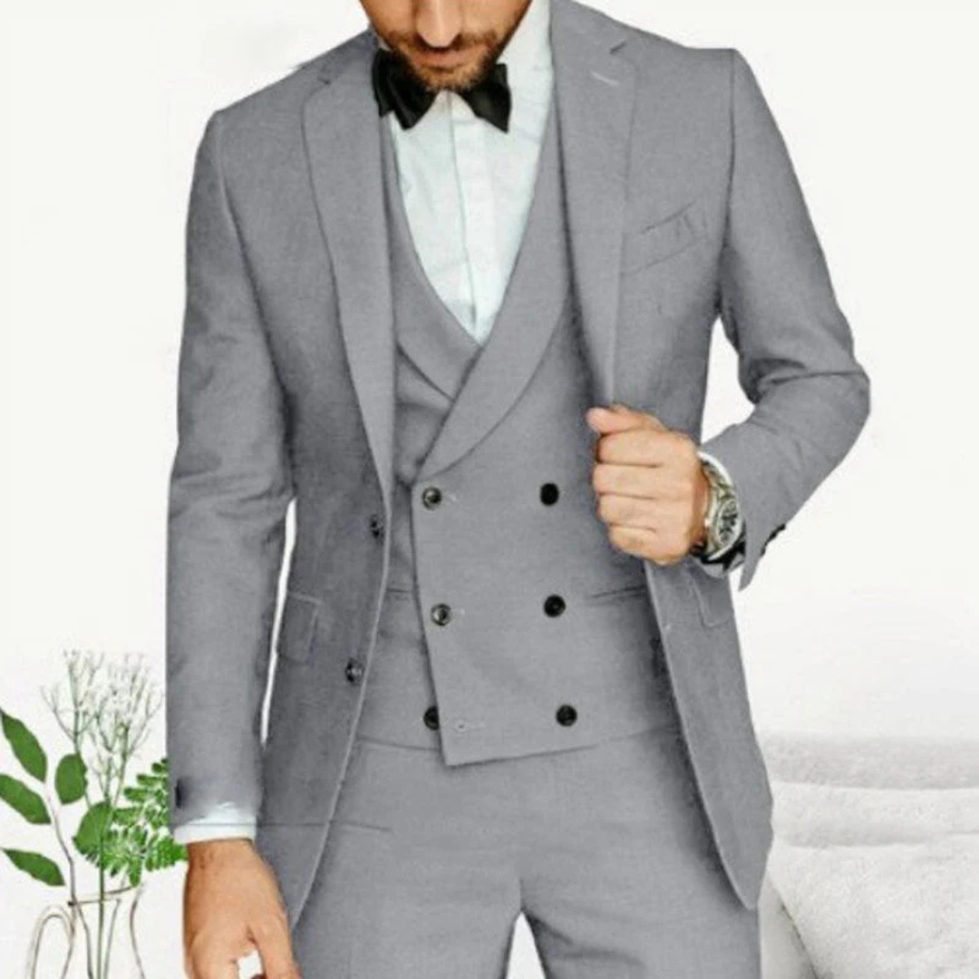Men's 3-Piece Slim Fit Formal Wedding Guest Suit