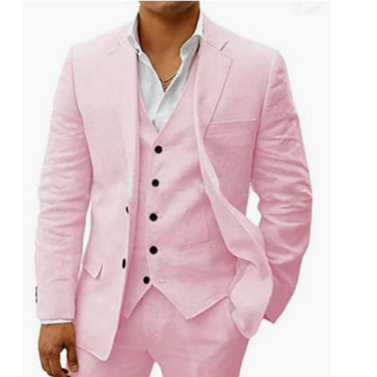 Men's 3-Piece Button Wedding Guest Suit