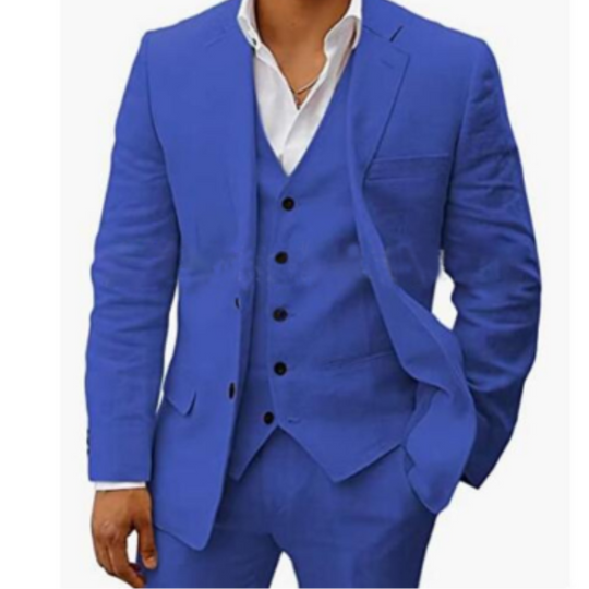 Men's 3-Piece Button Wedding Guest Suit