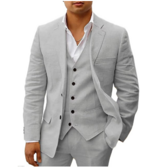 Men's 3-Piece Button Wedding Guest Suit
