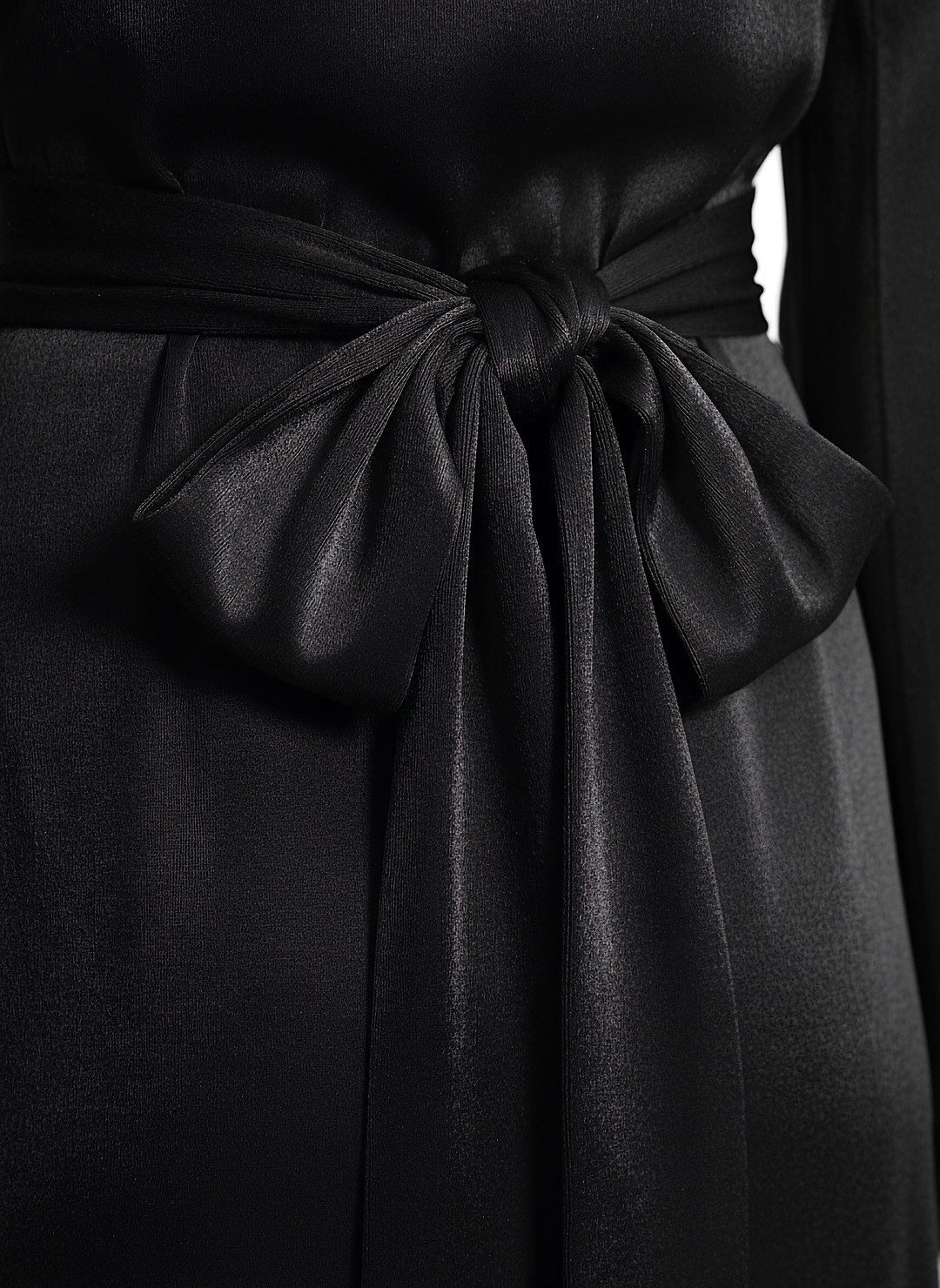 Women's Long-Sleeve Black Maxi Dress