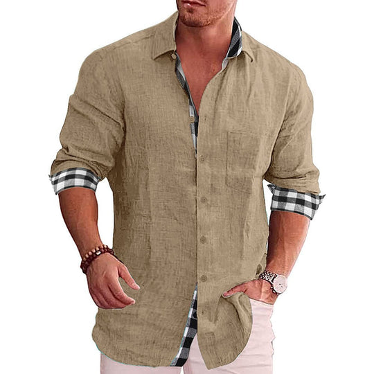 Men's Checkered Sleeve Top