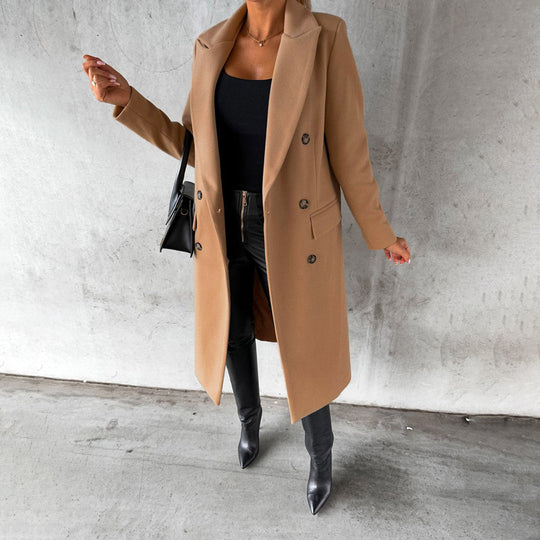 Women's Buttoned Winter Overcoat