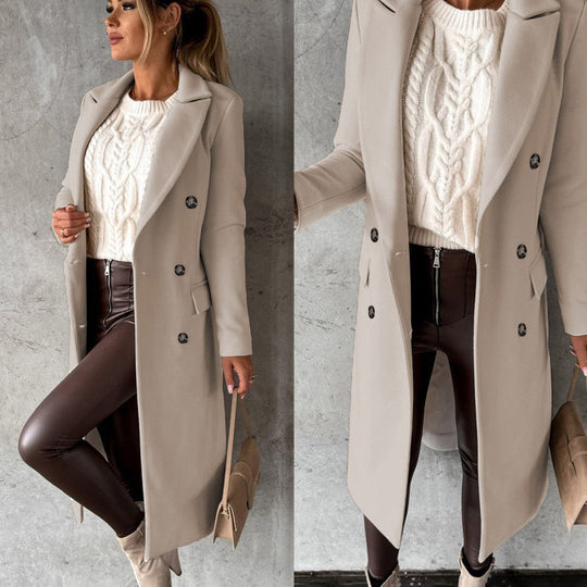 Women's Buttoned Winter Overcoat