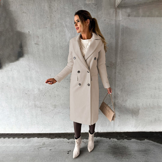 Women's Buttoned Winter Overcoat