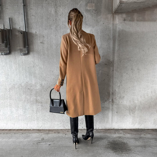Women's Buttoned Winter Overcoat