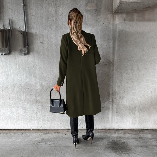 Women's Buttoned Winter Overcoat