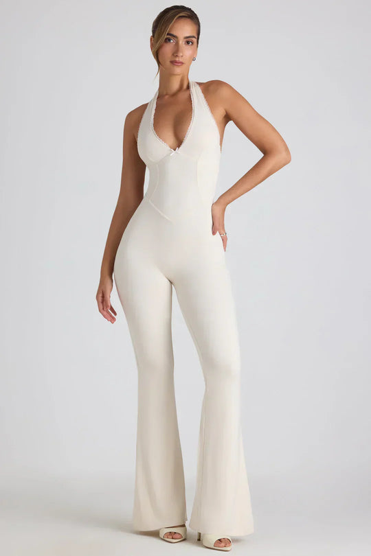 Women's Halter Backless Jumpsuit
