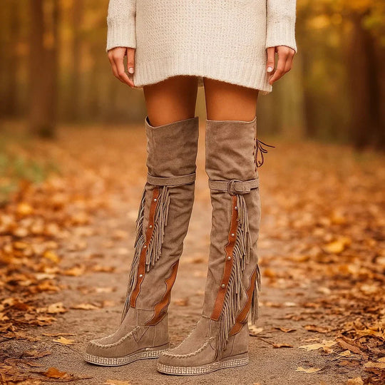 Women’s High Boots With Structured Design