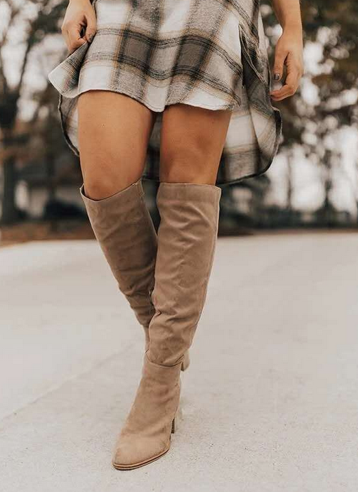 Women’s Knee High Boots With Block Heel