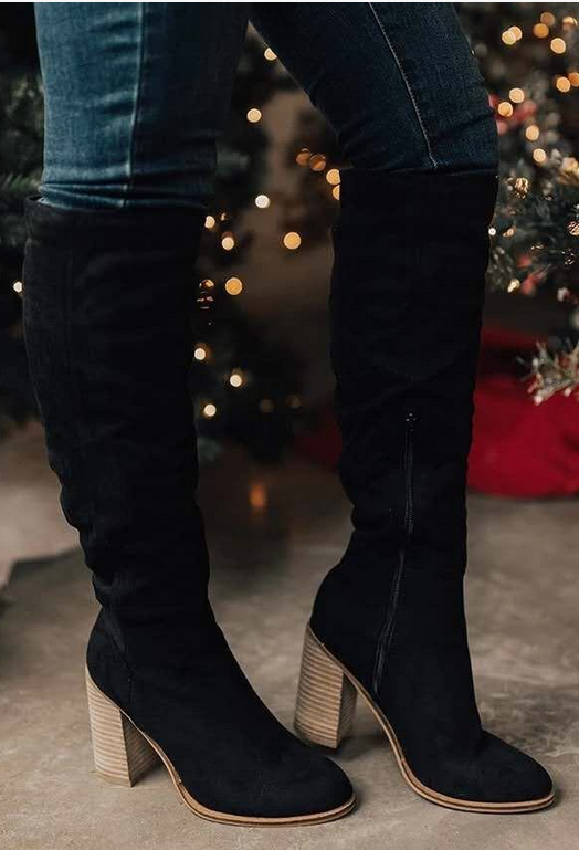 Women’s Knee High Boots With Block Heel