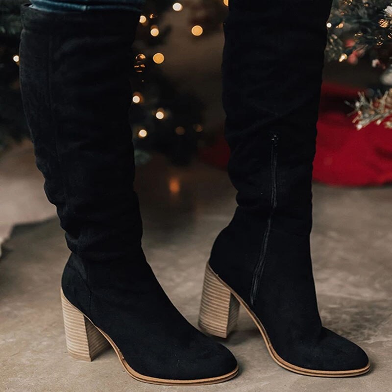 Women’s Knee High Boots With Block Heel