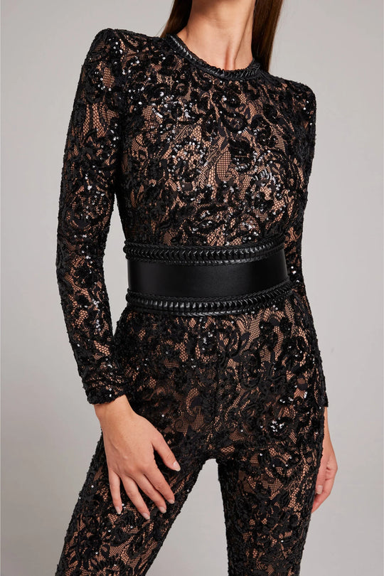 Women's Long Sleeve Lace Jumpsuit