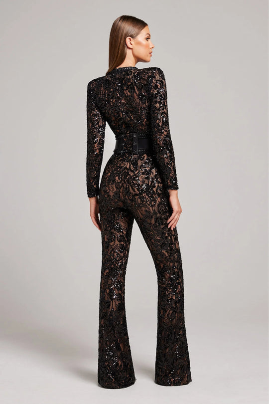 Women's Long Sleeve Lace Jumpsuit