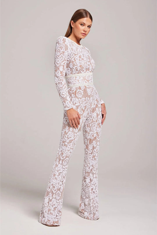Women's Long Sleeve Lace Jumpsuit