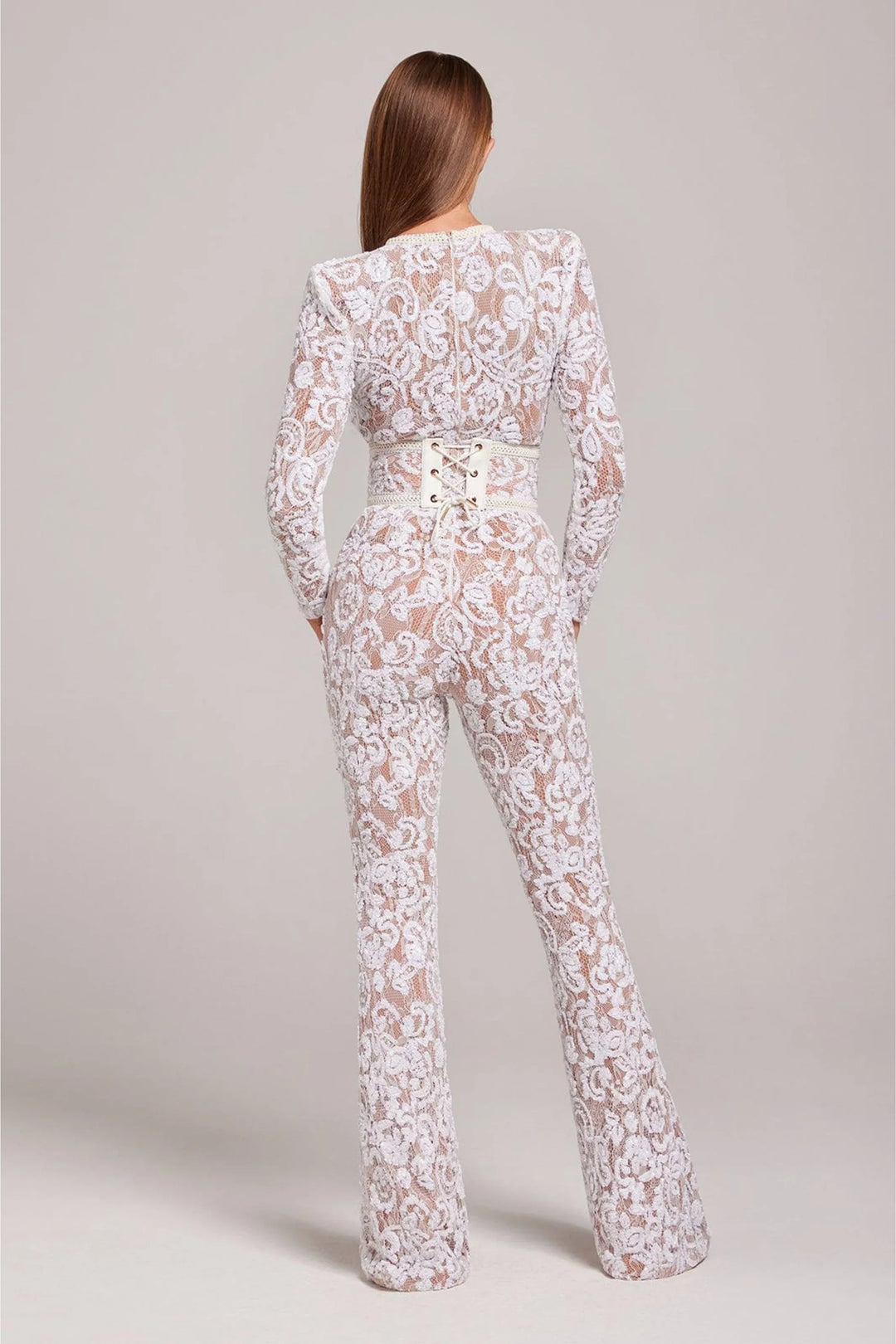 Women's Long Sleeve Lace Jumpsuit