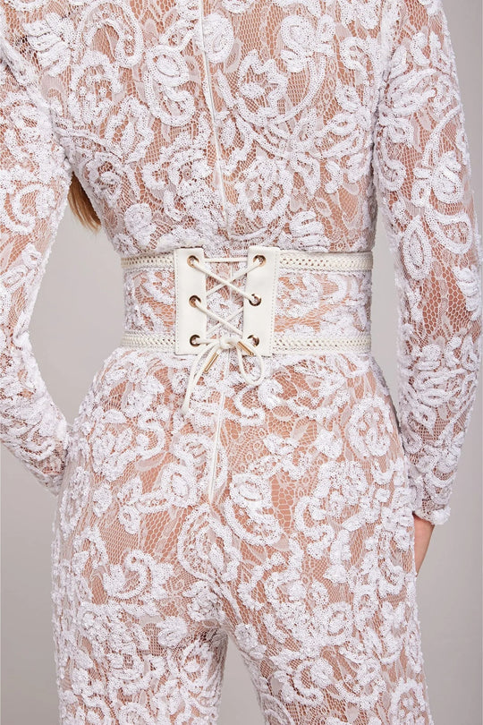 Women's Long Sleeve Lace Jumpsuit