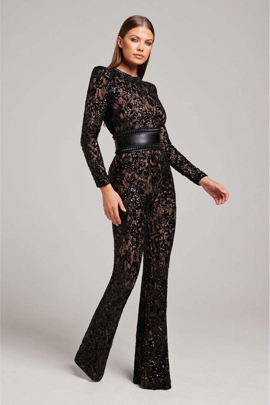 Women's Long Sleeve Lace Jumpsuit