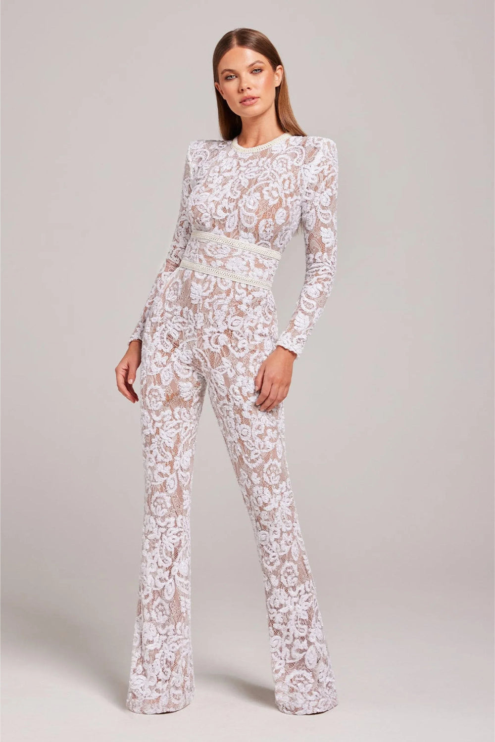 Women's Long Sleeve Lace Jumpsuit