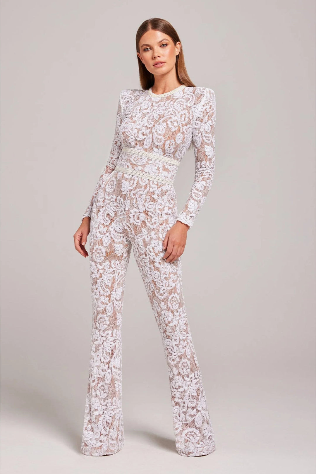 Women's Long Sleeve Lace Jumpsuit