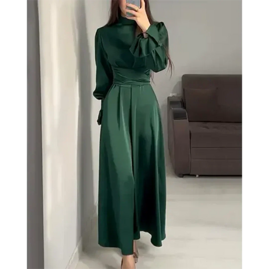Women's Long-Sleeve Wedding Guest Maxi Dress