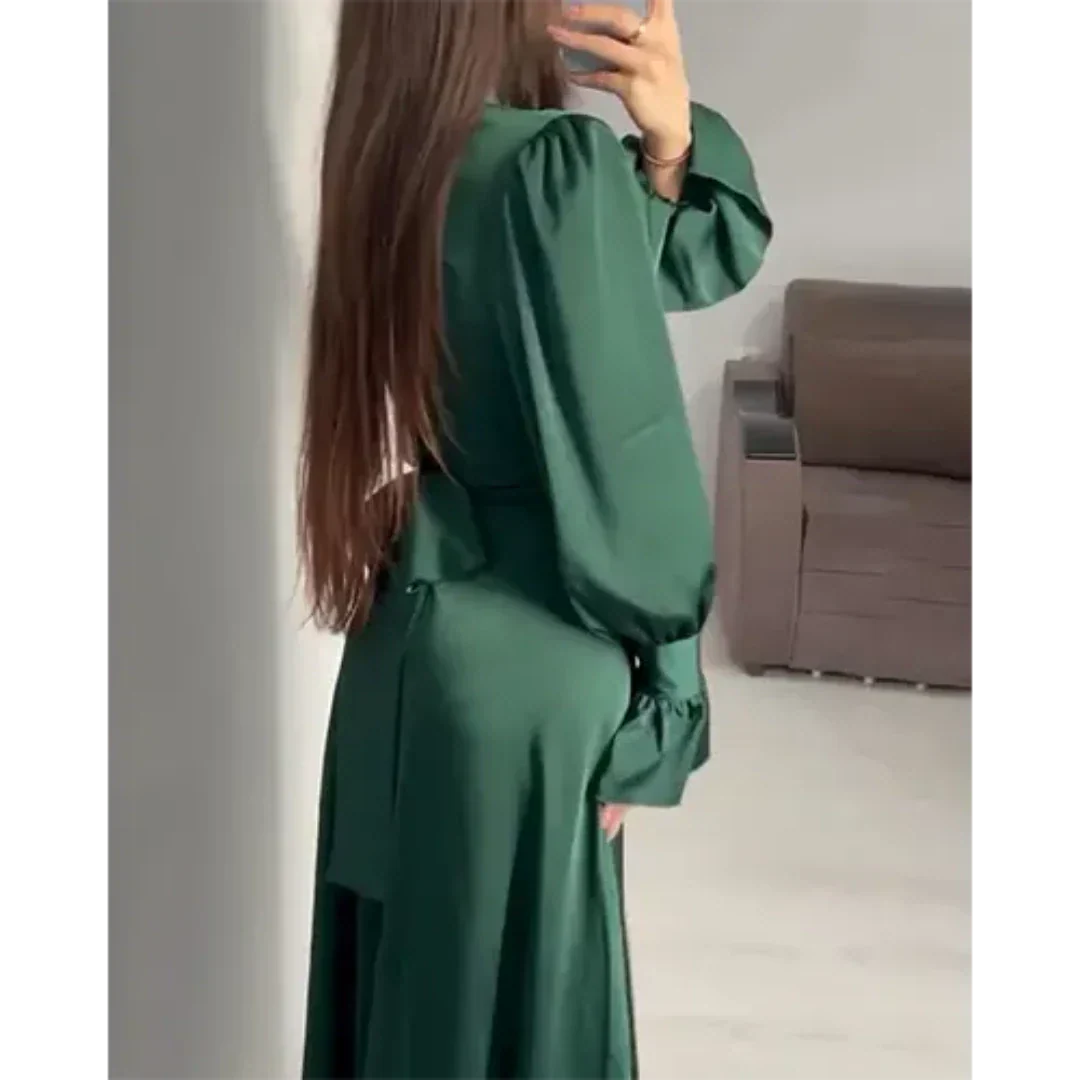 Women's Long-Sleeve Wedding Guest Maxi Dress