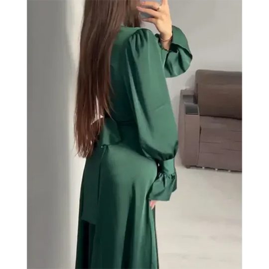 Women's Long-Sleeve Wedding Guest Maxi Dress