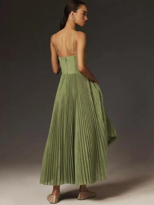 Women's Maxi Pleated Wedding Guest Dress