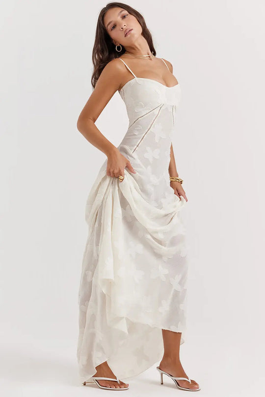 Women's Spaghetti Strap Maxi Wedding Guest Dress