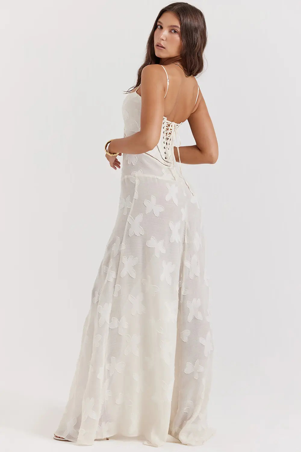 Women's Spaghetti Strap Maxi Wedding Guest Dress